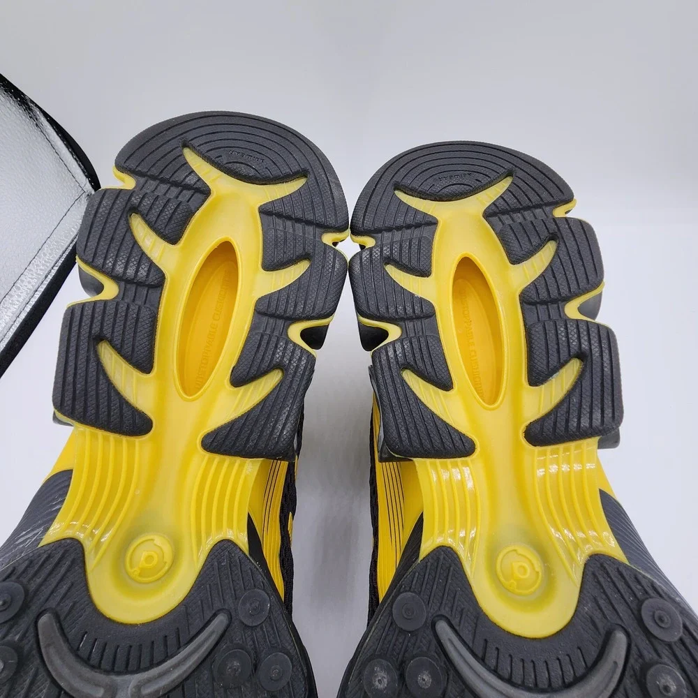Adidas ZX 8000 PB Running Shoes Mens 12 Dark‎ Gray Yellow Bounce Sole Sneakers